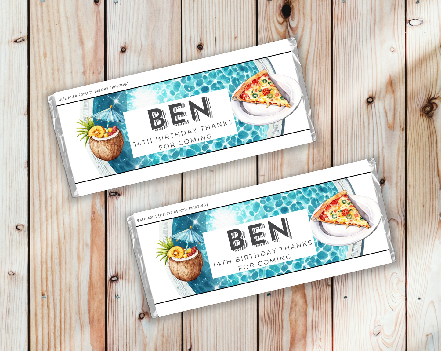 14th Birthday Chocolate Bar Wrapper