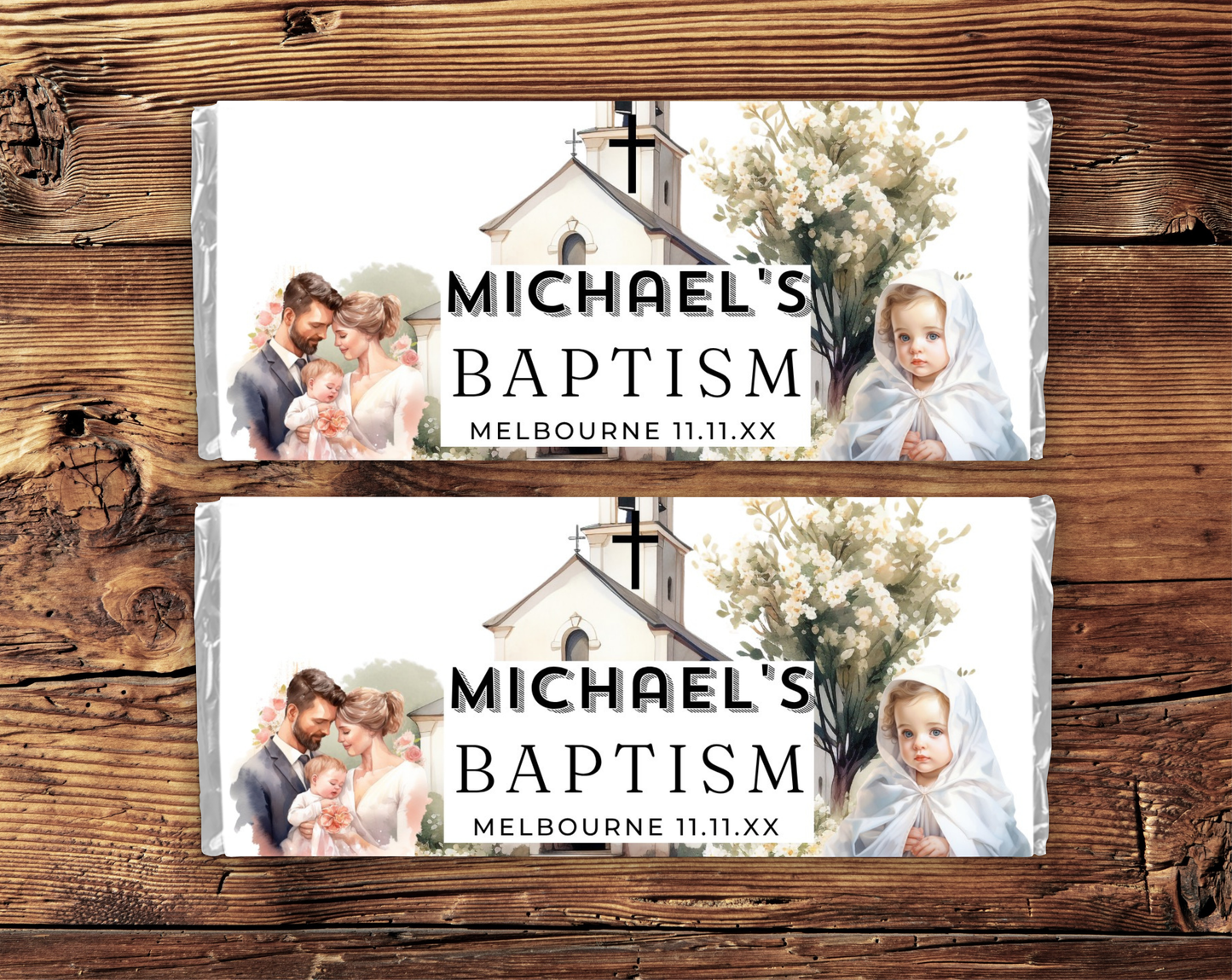 Baptism Aldi Chocolate Bar Wrapper