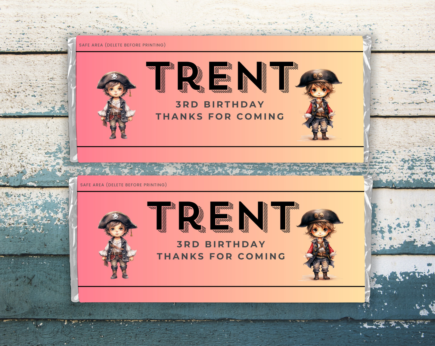 Third Birthday Chocolate Bar Wrapper