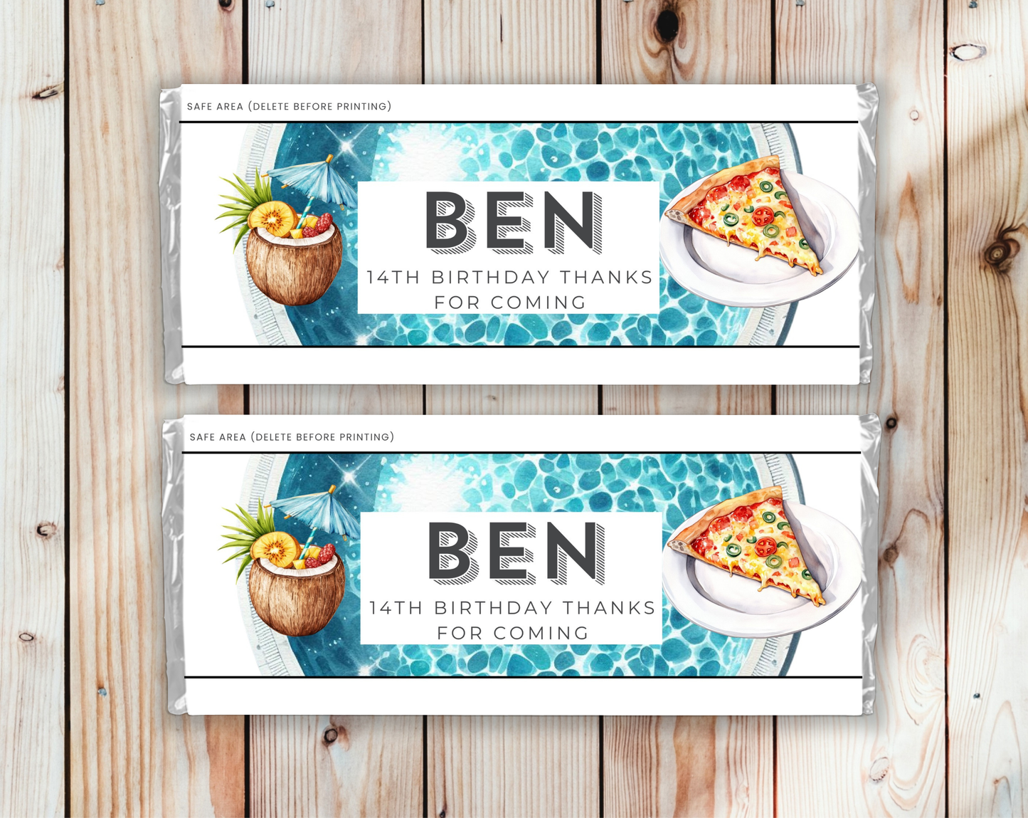 14th Birthday Chocolate Bar Wrapper