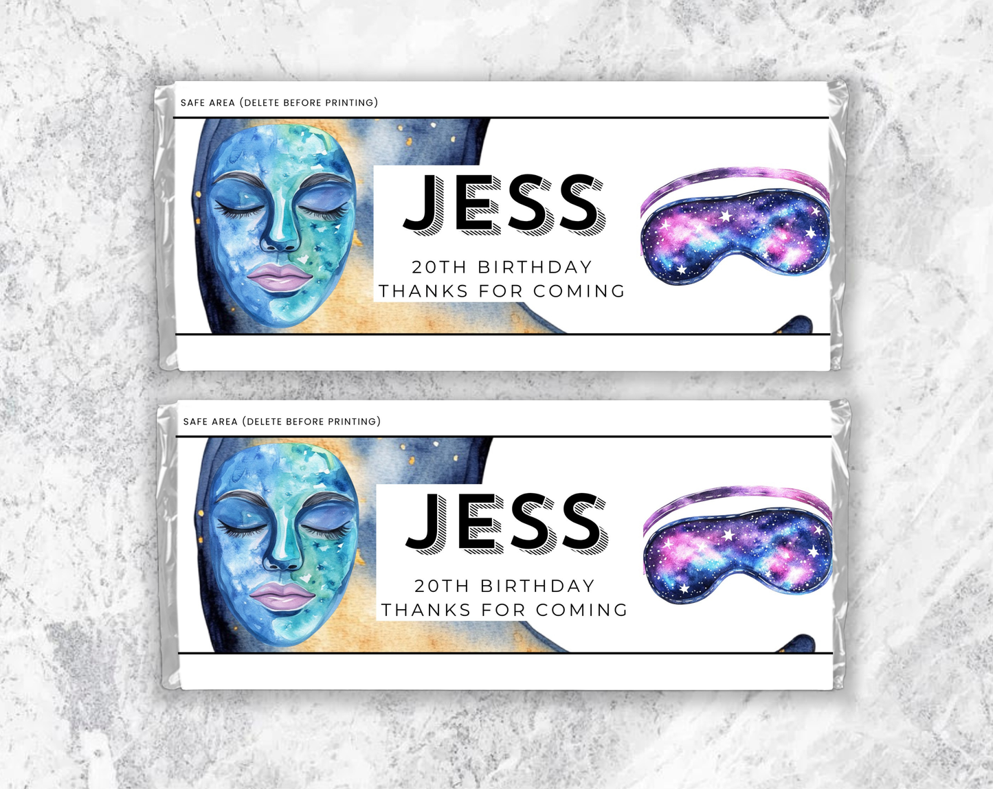 20th Birthday Chocolate Bar Wrapper