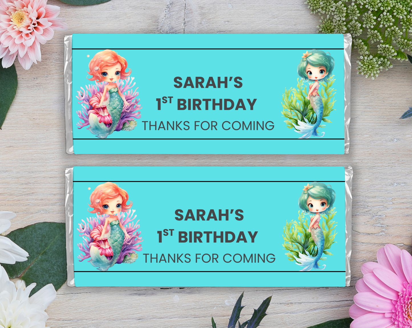 1st Birthday Chocolate Bar Wrapper