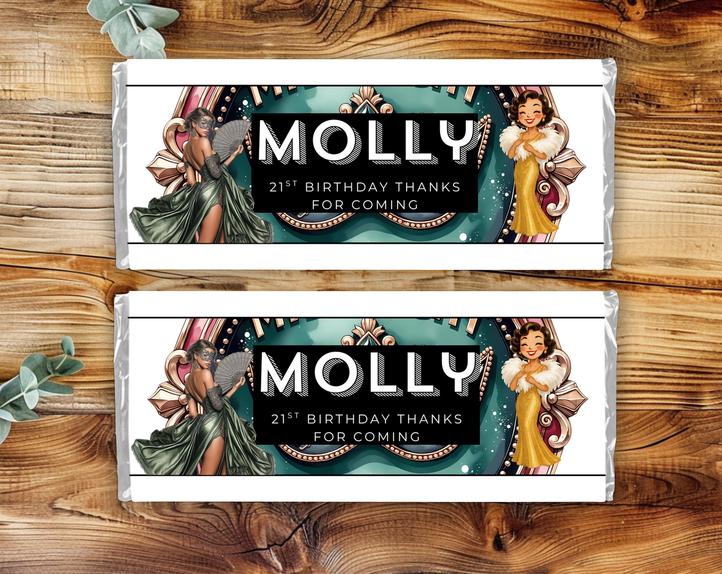 21st Birthday Chocolate Bar Wrapper