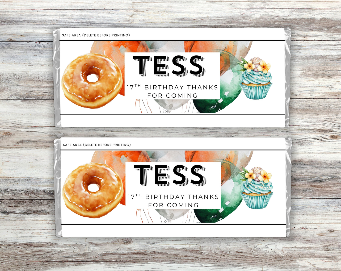 17th Birthday Chocolate Bar Wrapper