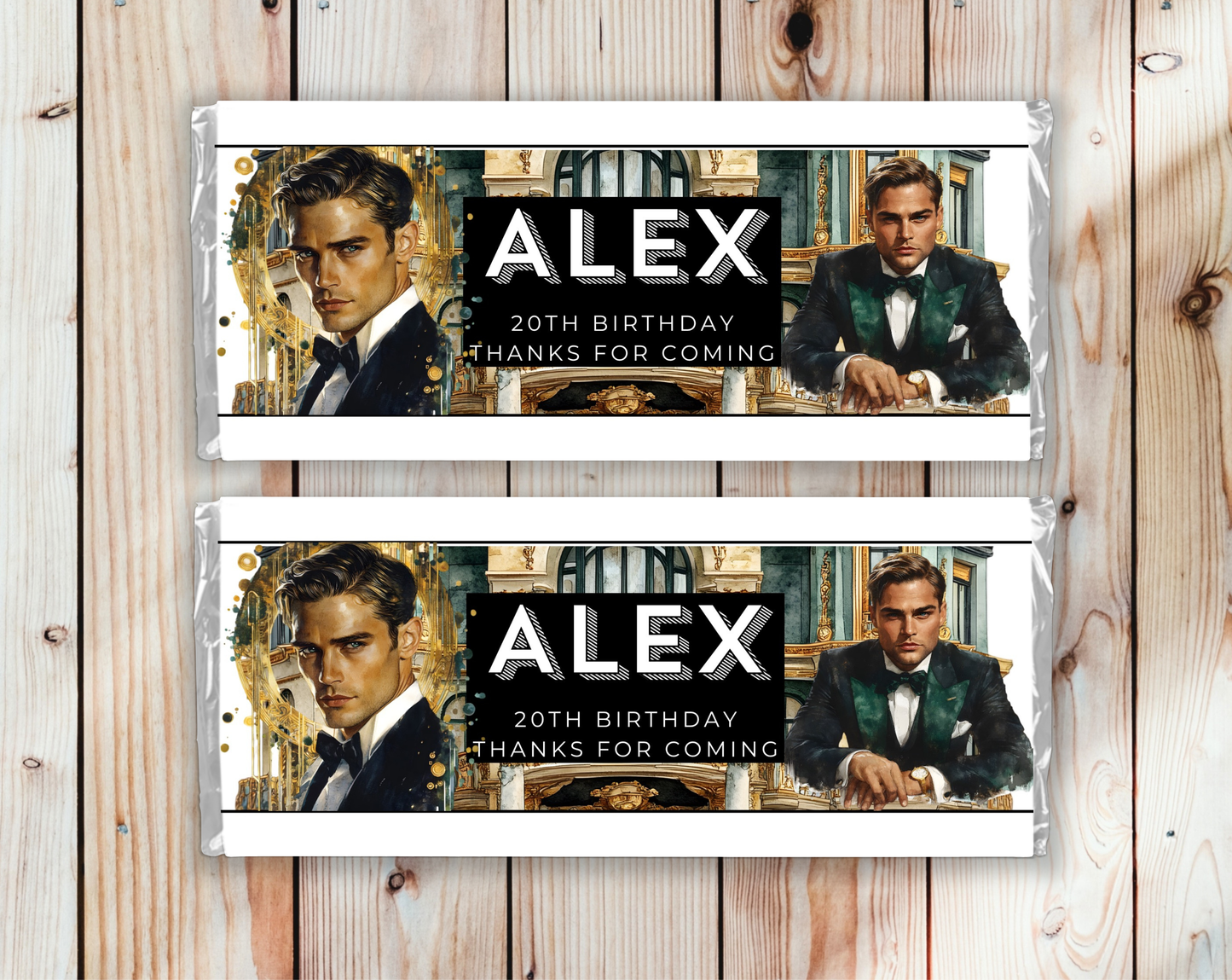 20th Birthday Chocolate Bar Wrapper Male