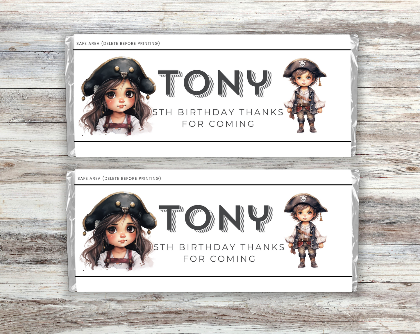 5th Birthday Chocolate Bar Wrapper