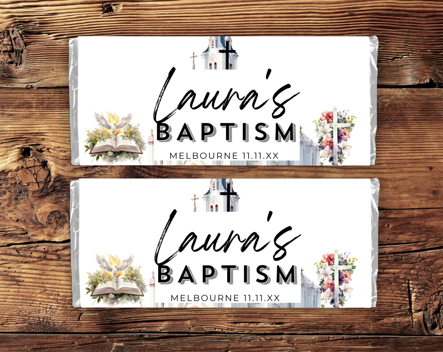 Baptism Aldi Chocolate Bar Wrapper Female