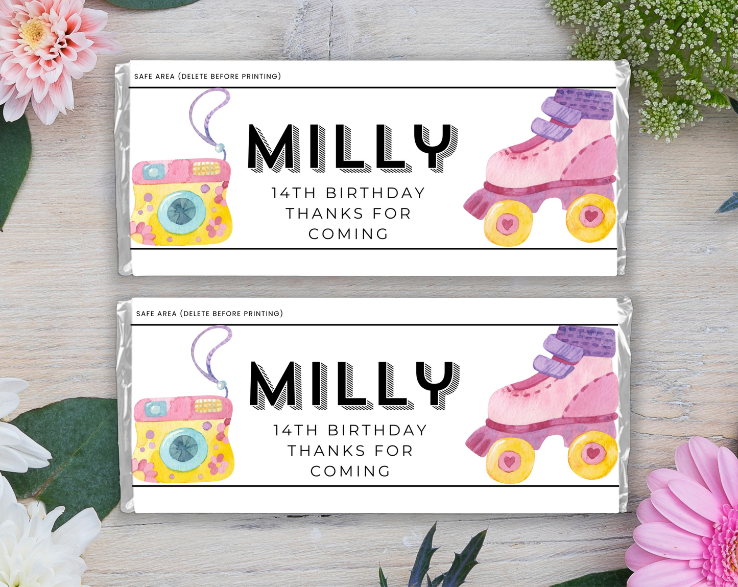 14th Birthday Chocolate Bar Wrapper Female