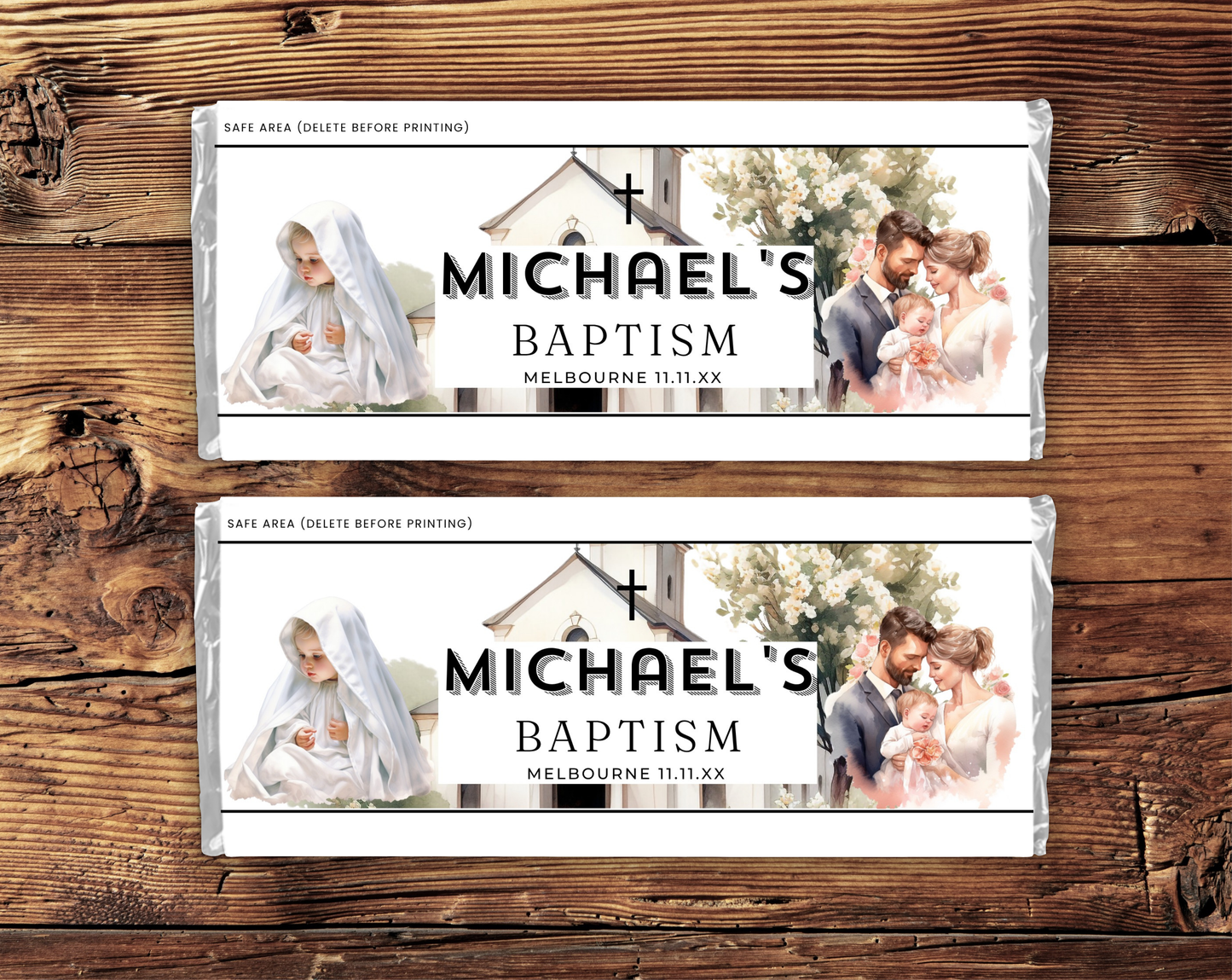 Baptism Hershey Chocolate Bar Wrapper
