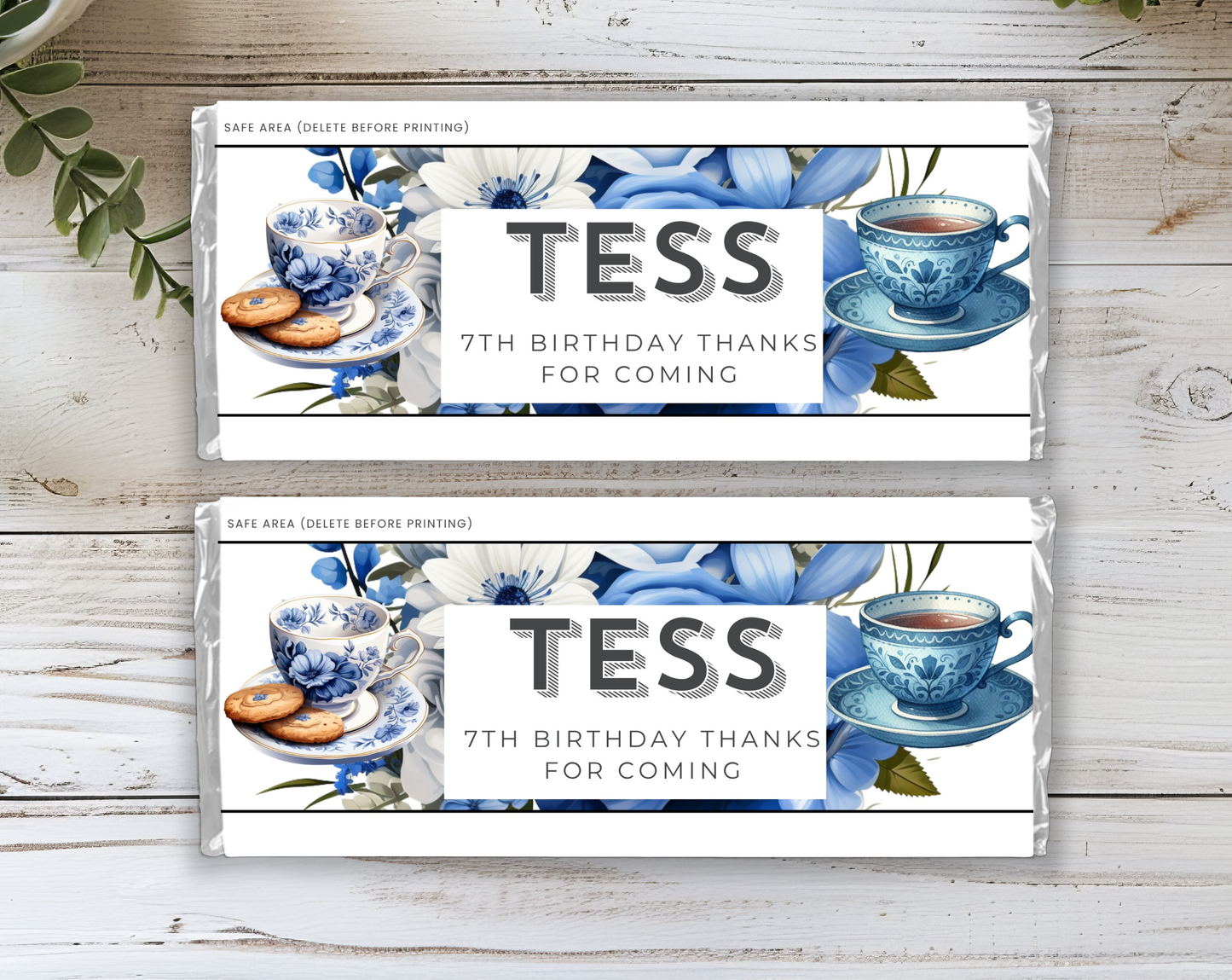 7th Birthday Chocolate Bar Wrapper Female