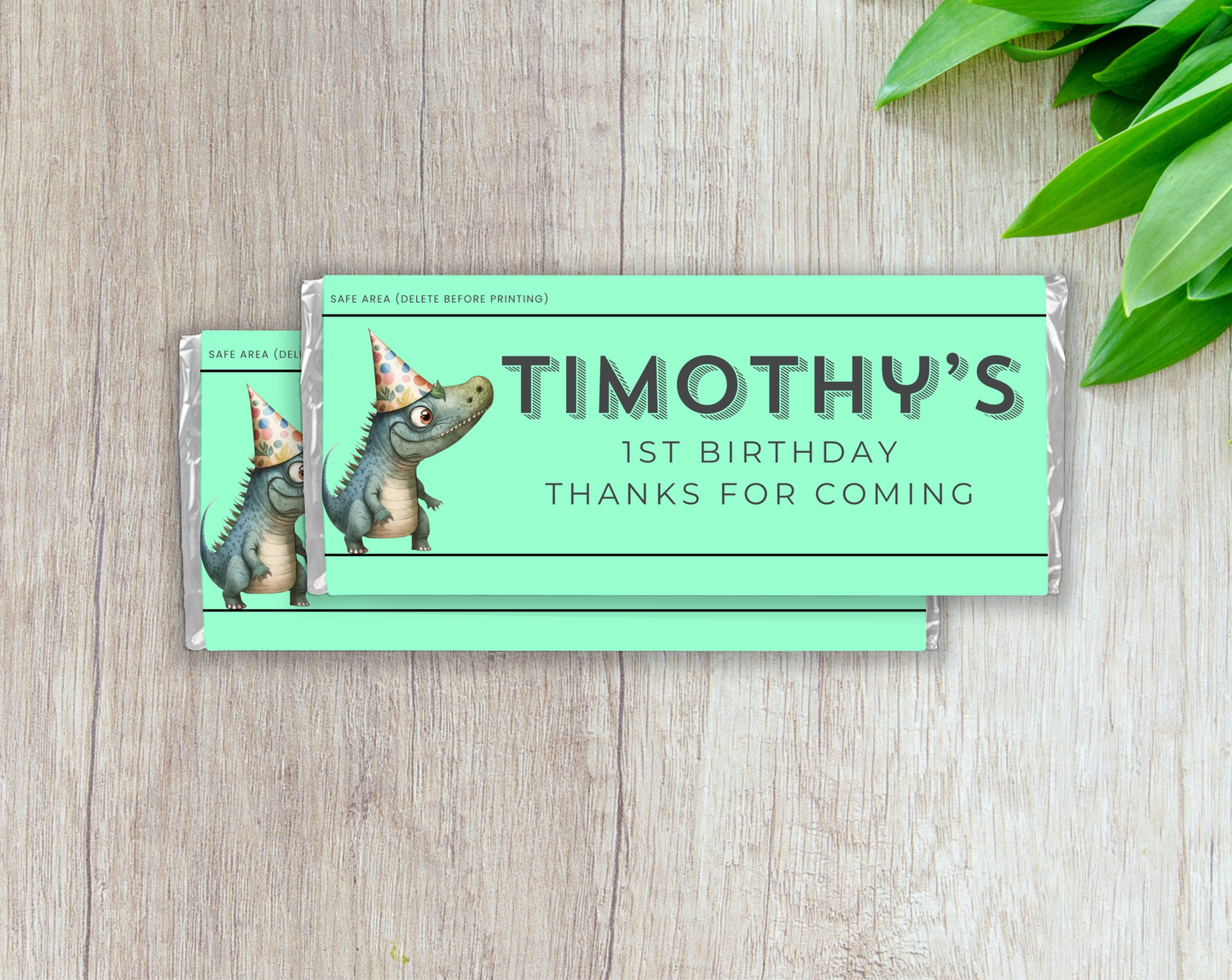1st Birthday Chocolate Bar Wrapper Male
