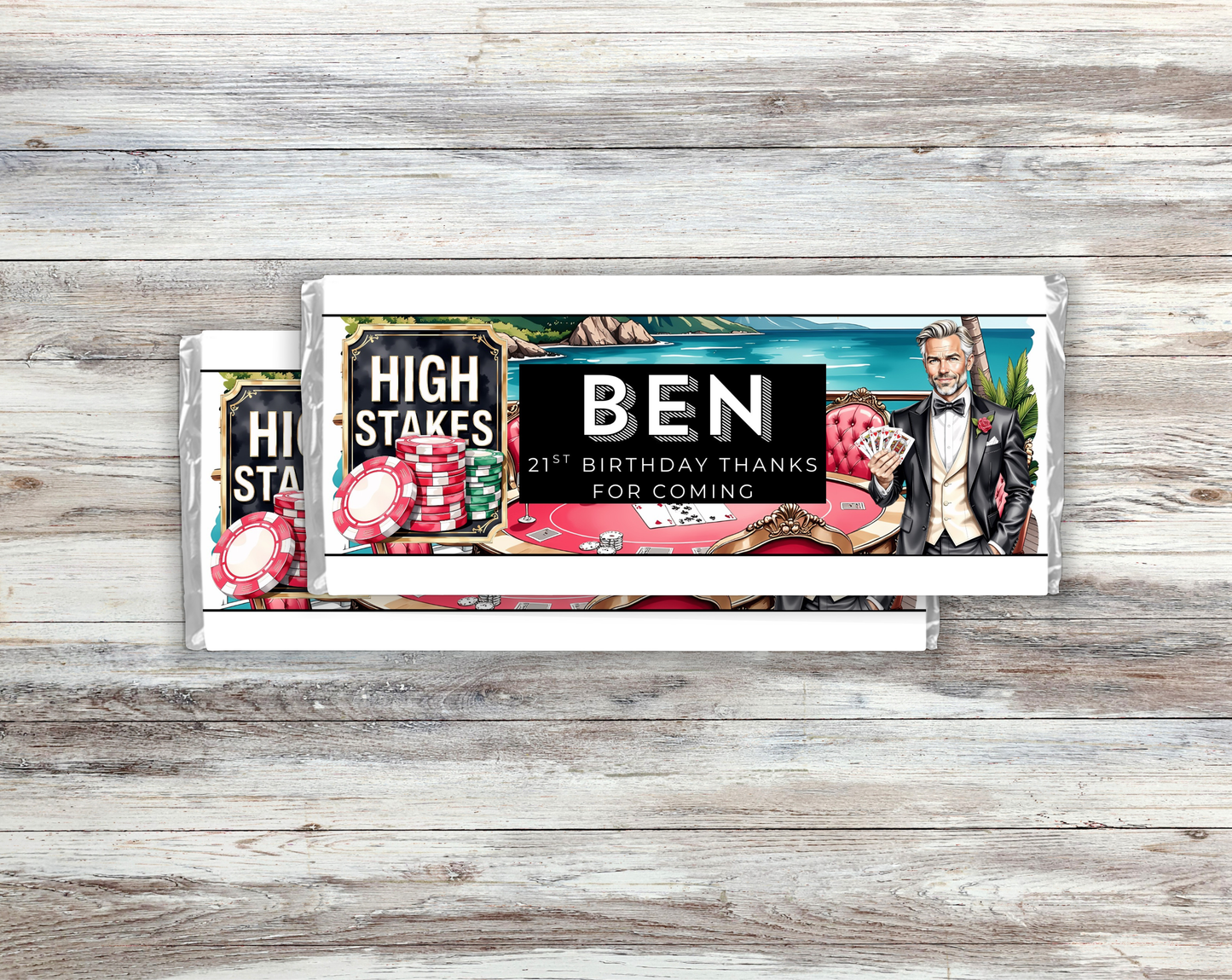 21st Birthday Chocolate Bar Wrapper Male
