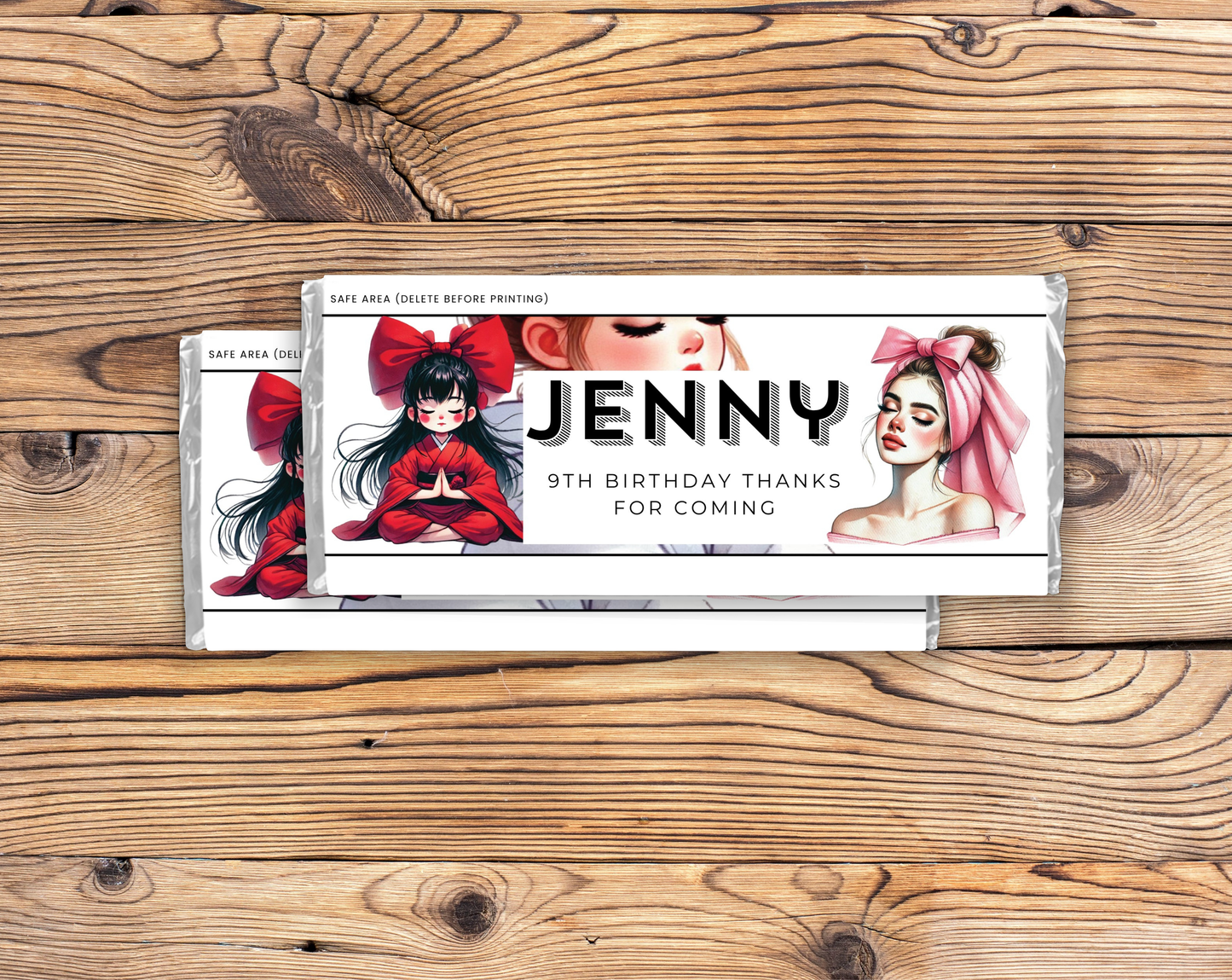 9th Birthday Chocolate Bar Wrapper Female