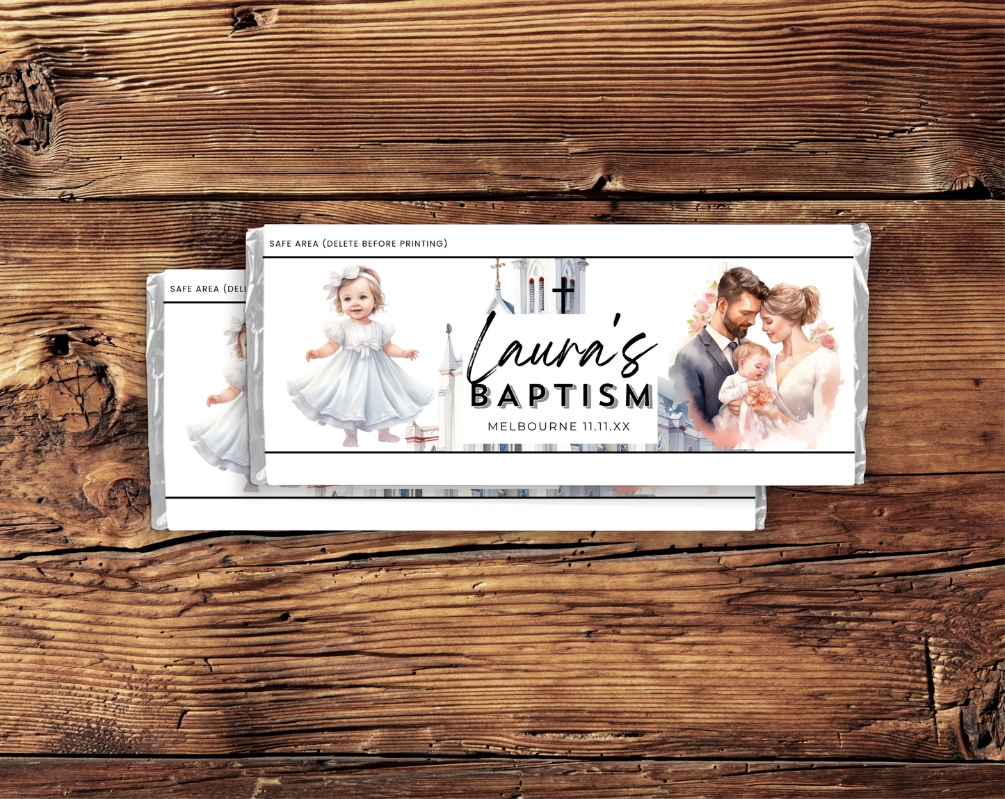 Baptism Hershey Chocolate Bar Wrapper Female