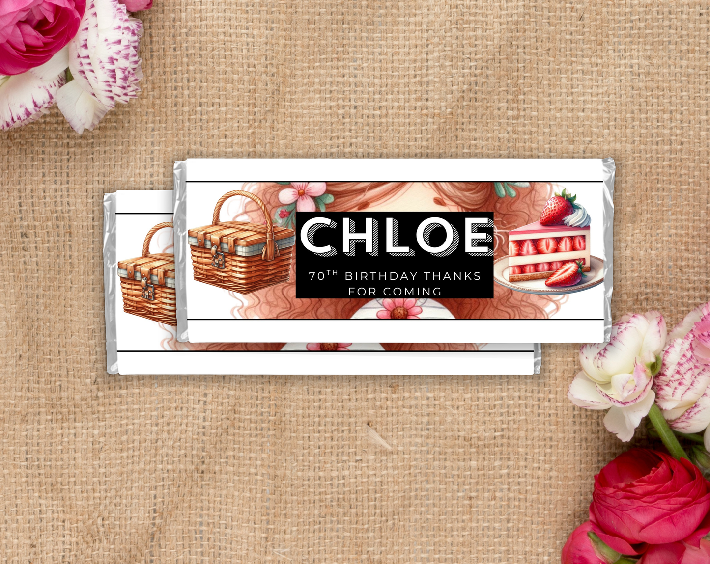 70th Birthday Chocolate Bar Wrapper