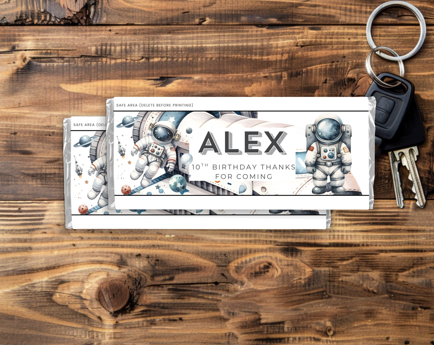 10th Birthday Chocolate Bar Wrapper Male