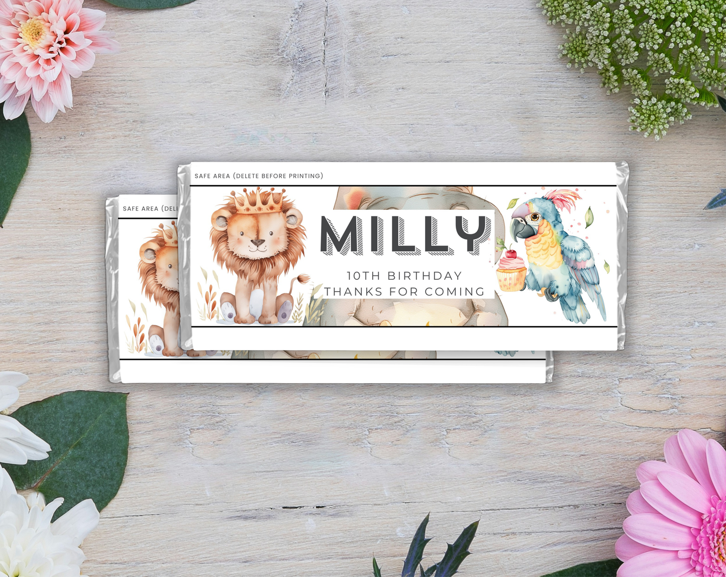 10th Birthday Chocolate Bar Wrapper