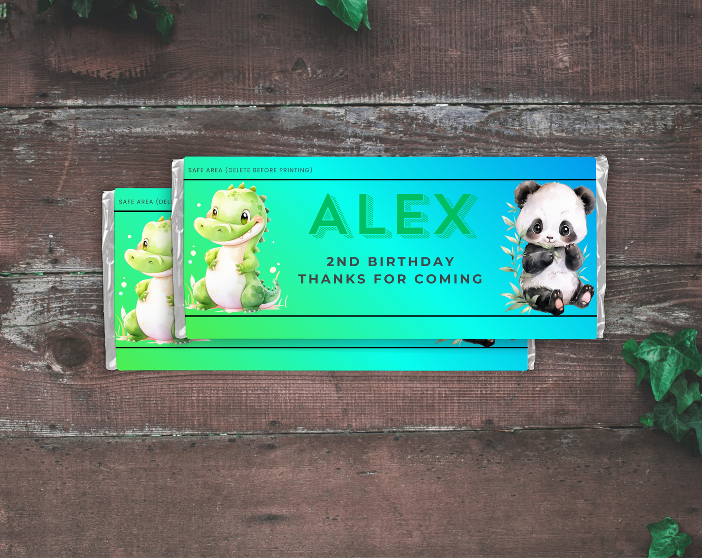 2nd Birthday Chocolate Bar Wrapper Male