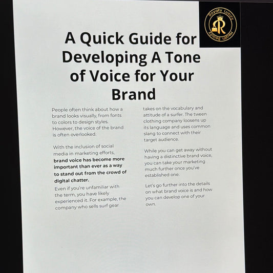 A Quick Guide For Developing A Tone of Voice For Your Brand