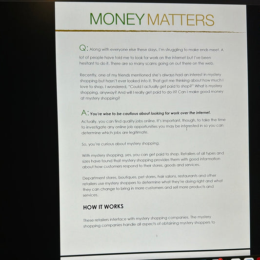 Money Matters