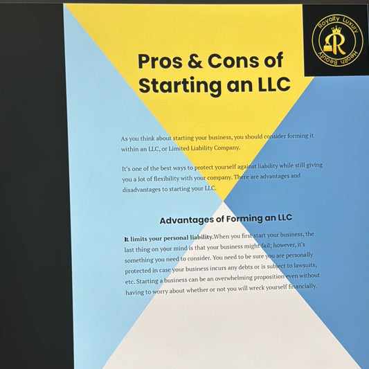 Pros and Cons of Starting An LLC