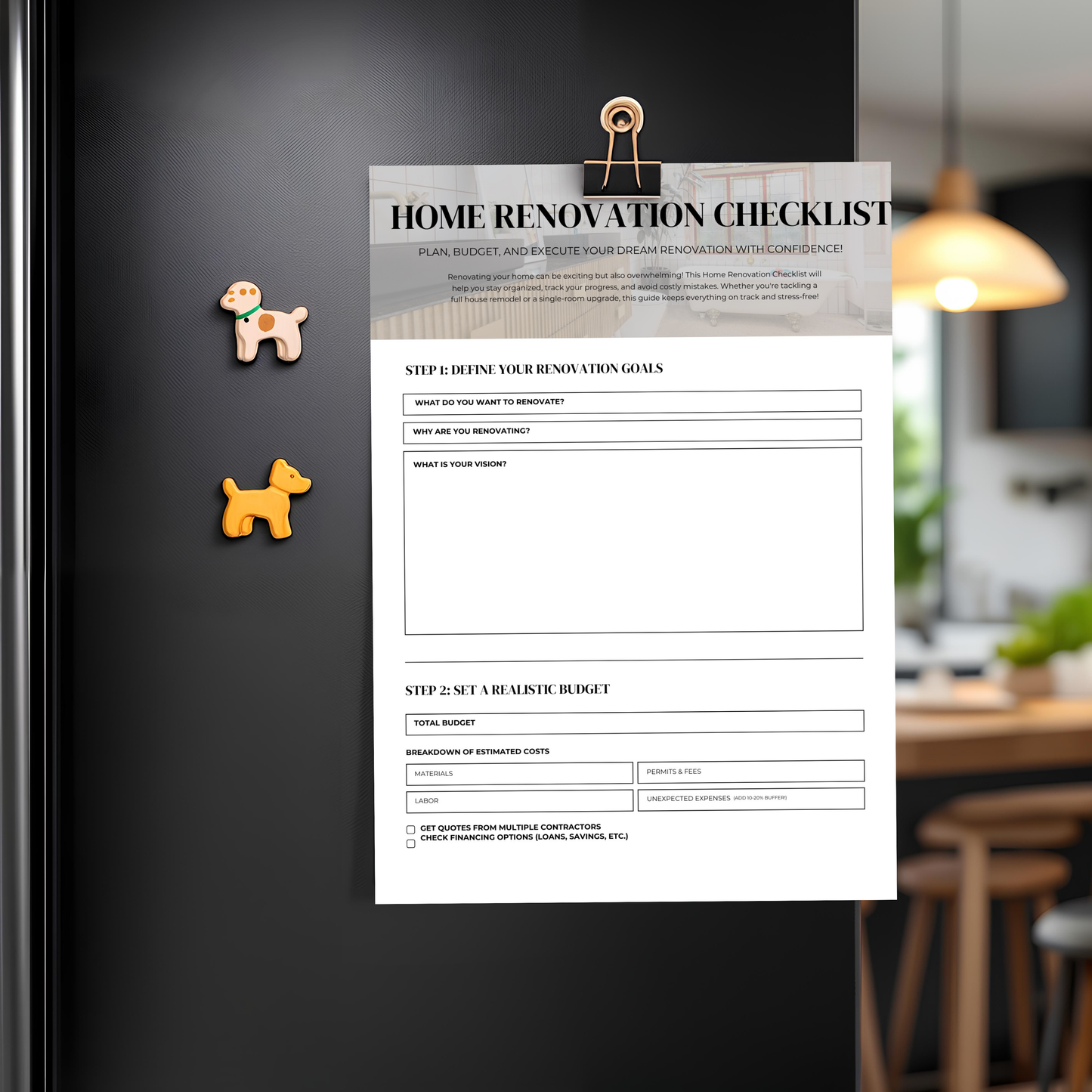 Home Renovation Checklist