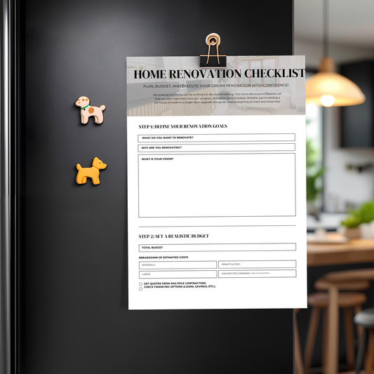 Home Renovation Checklist