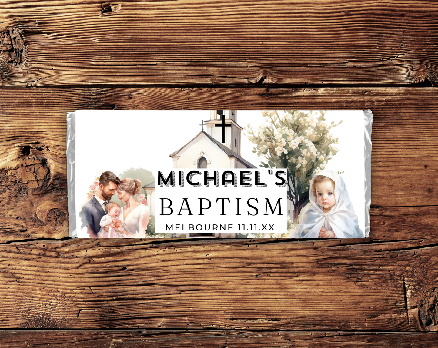 Baptism Aldi Chocolate Bar Wrapper
