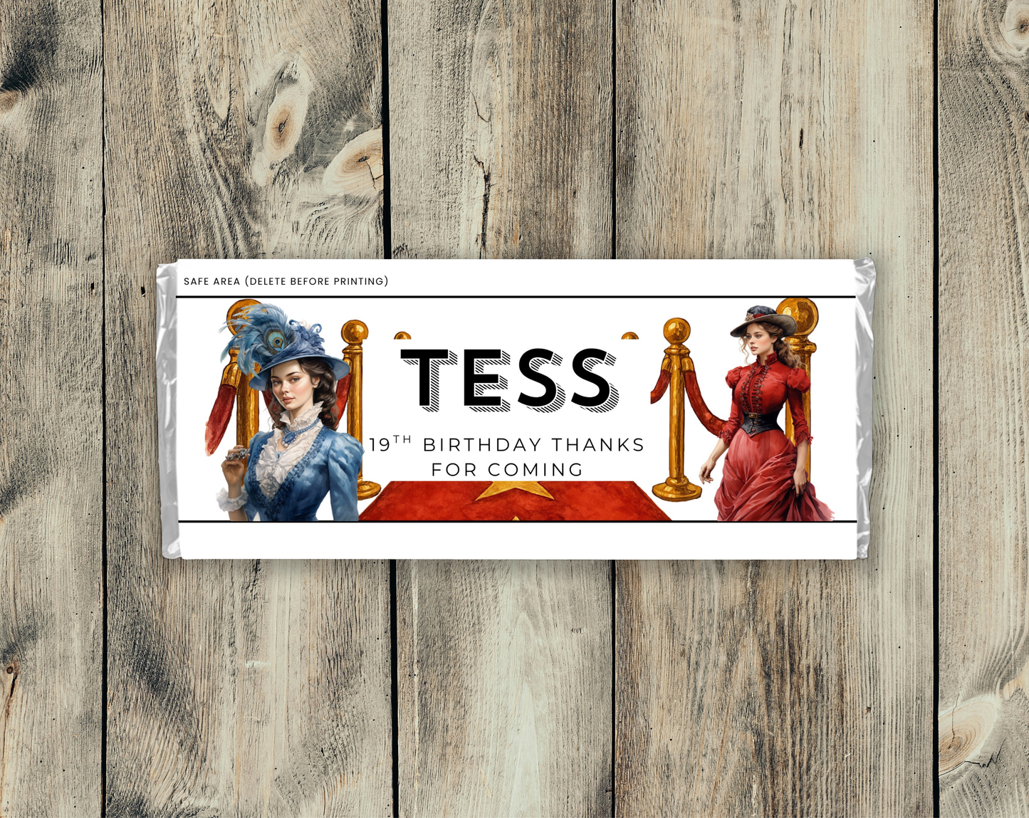 19th Birthday Chocolate Bar Wrapper Female