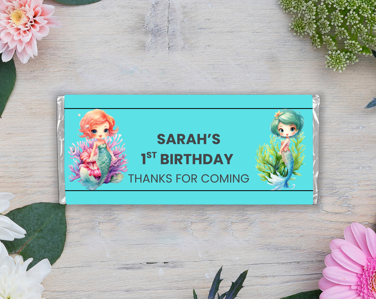1st Birthday Chocolate Bar Wrapper