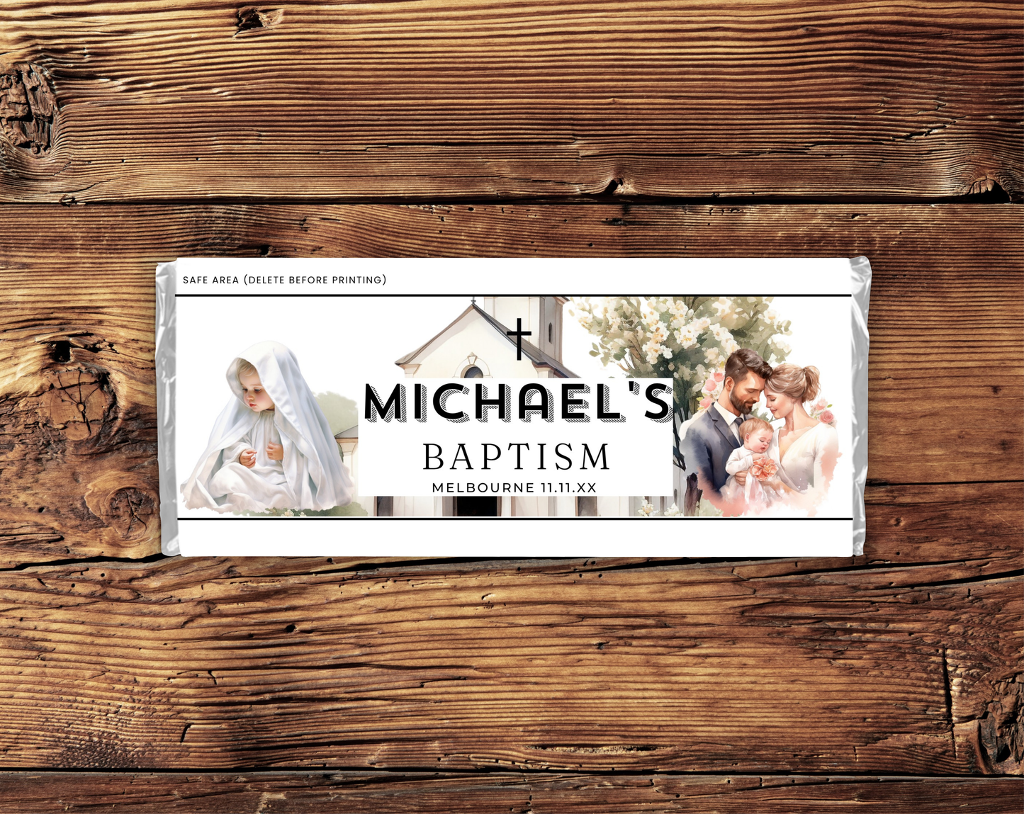 Baptism Hershey Chocolate Bar Wrapper