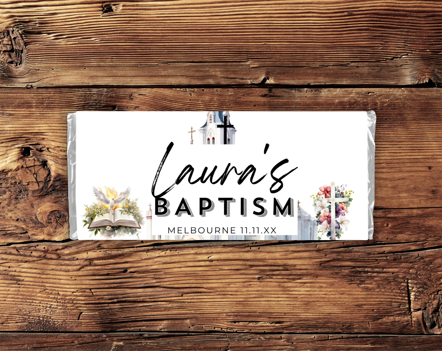 Baptism Aldi Chocolate Bar Wrapper Female