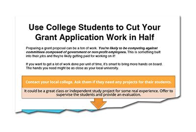 Use College Students To Cut Your Grant Application Work In Half