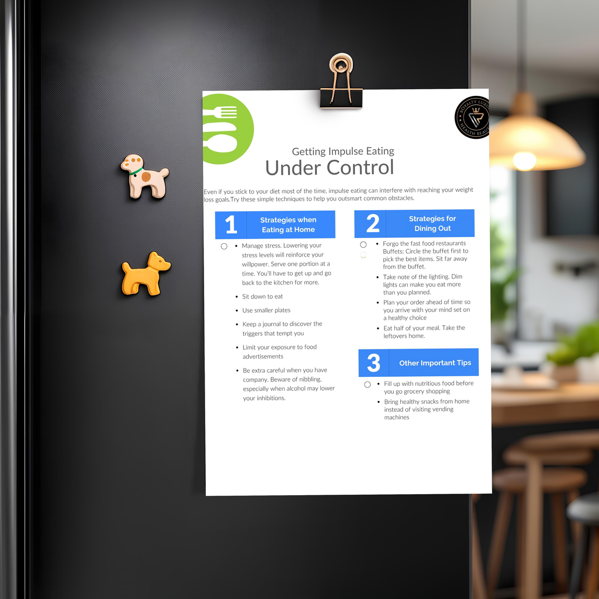 Getting Impulse Eating Under Control Checklist