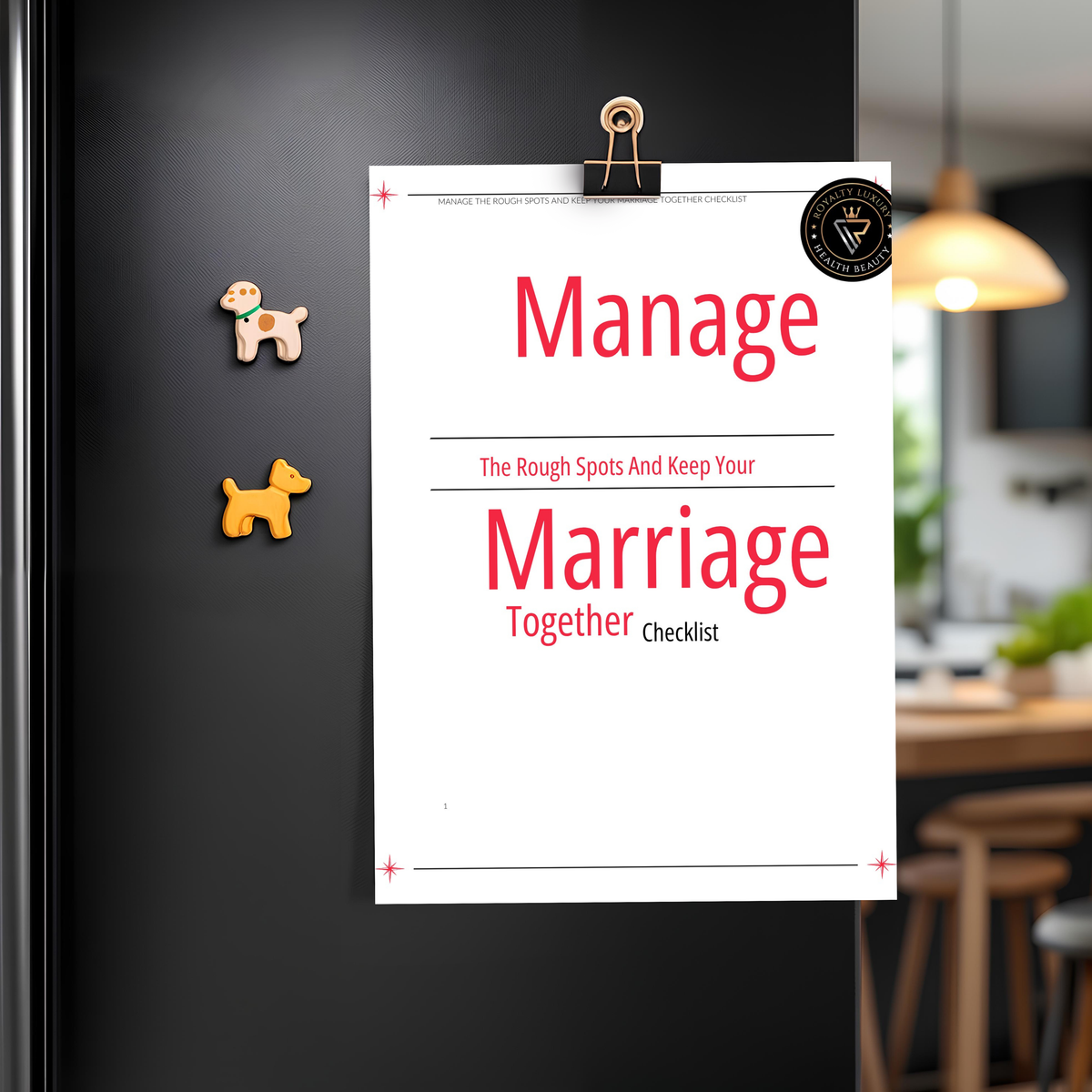 Manage The Rough Spots and Keep Your Marriage Together Checklist