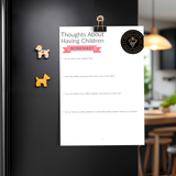 Thoughts About Having Children Worksheet